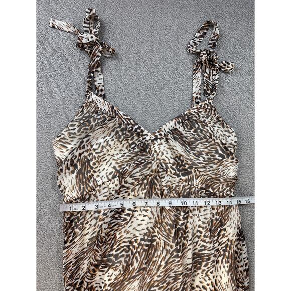 Express Maxi Dress Chiffon Tiered Animal Abstract Print Sleeveless Medium - Picture 8 of 10